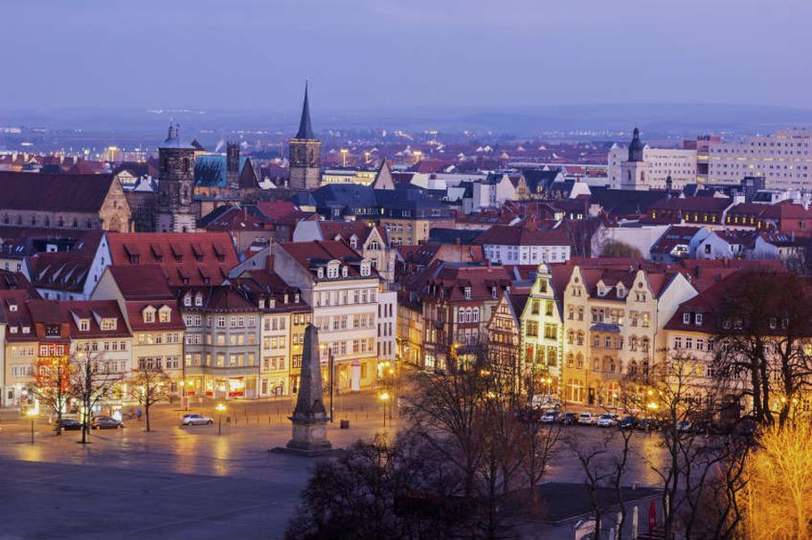 Städtereise Erfurt - Nachts