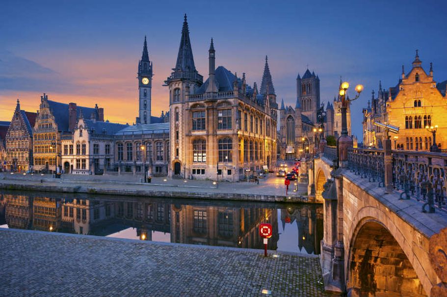 Städtereise Gent - am Abend