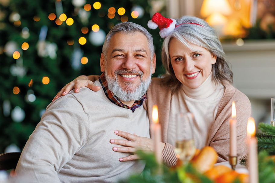 Senioren feiern das Weihnachtsfest