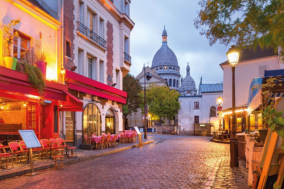 Städtereise Paris - Viertel Montmartre mit Blick auf Sacré-Coeur