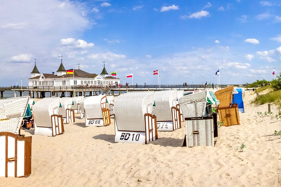Urlaub Usedom am Pier in Ahlbeck mit Seebrücke
