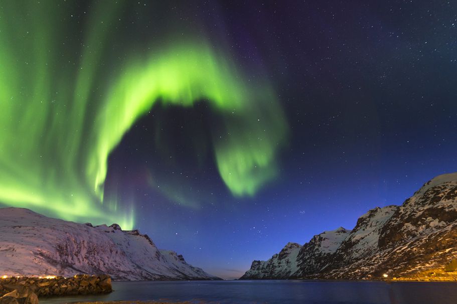 Flugreise Skandinavien - Polarlichter