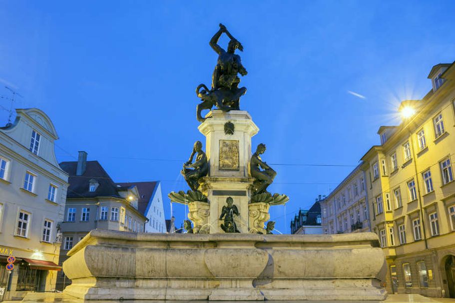 Städtereise Augsburg - Hercules Brunnen