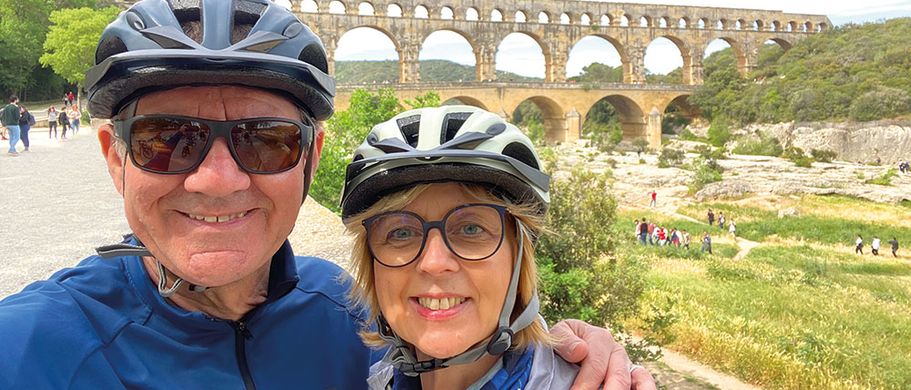 Peter und Kerstin Stenger auf der E-Bike-Reise durch die Provence