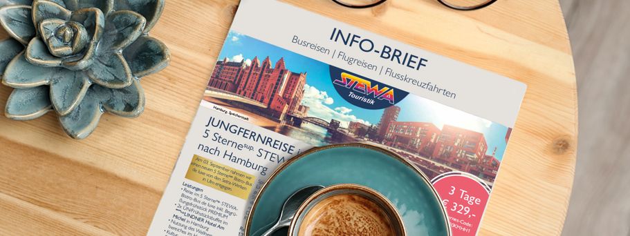 STEWA Info-Brief Reisemagazin-Broschüre zum Lesen