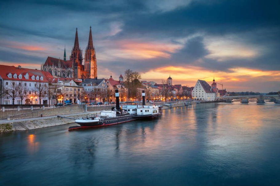 Städtereise Regensburg - am Abend