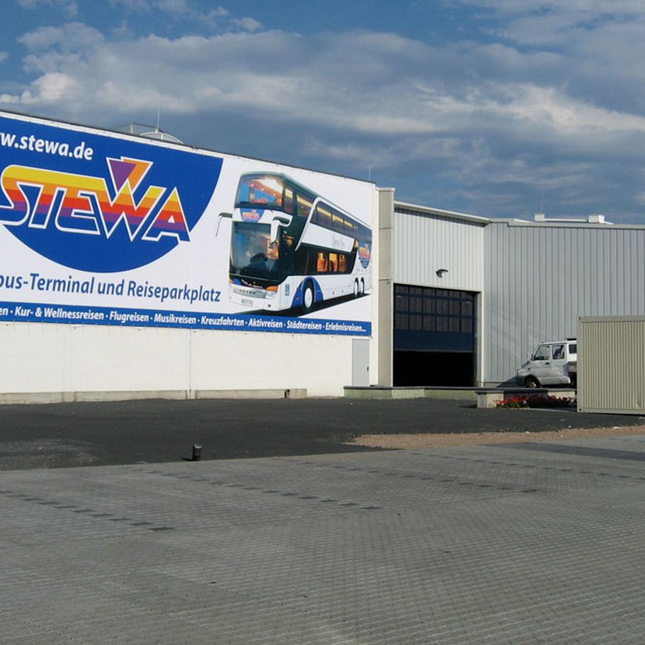 Bau des STEWA Reisezentrums in Kleinostheim