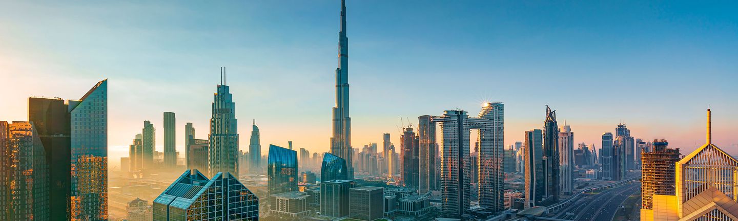 Flugreise Dubai Skyline